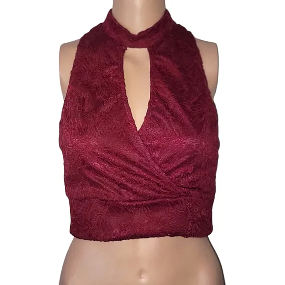 Haut Dentelle Bordeaux Rue21 Taille S (Medium Juniors) - Occasion Très Bon état